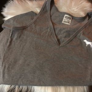 Pink V-neck bodysuit